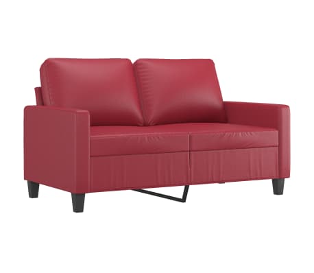vidaXL Ensemble de canap&eacute;s 3 pcs et coussins Rouge bordeaux Similicuir