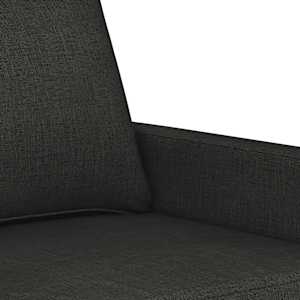 3dílná sedací souprava s poduškami černá textil - obrázek 6