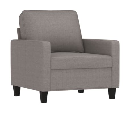 vidaXL Set de canapea cu perne, 4 piese, gri taupe, material textil