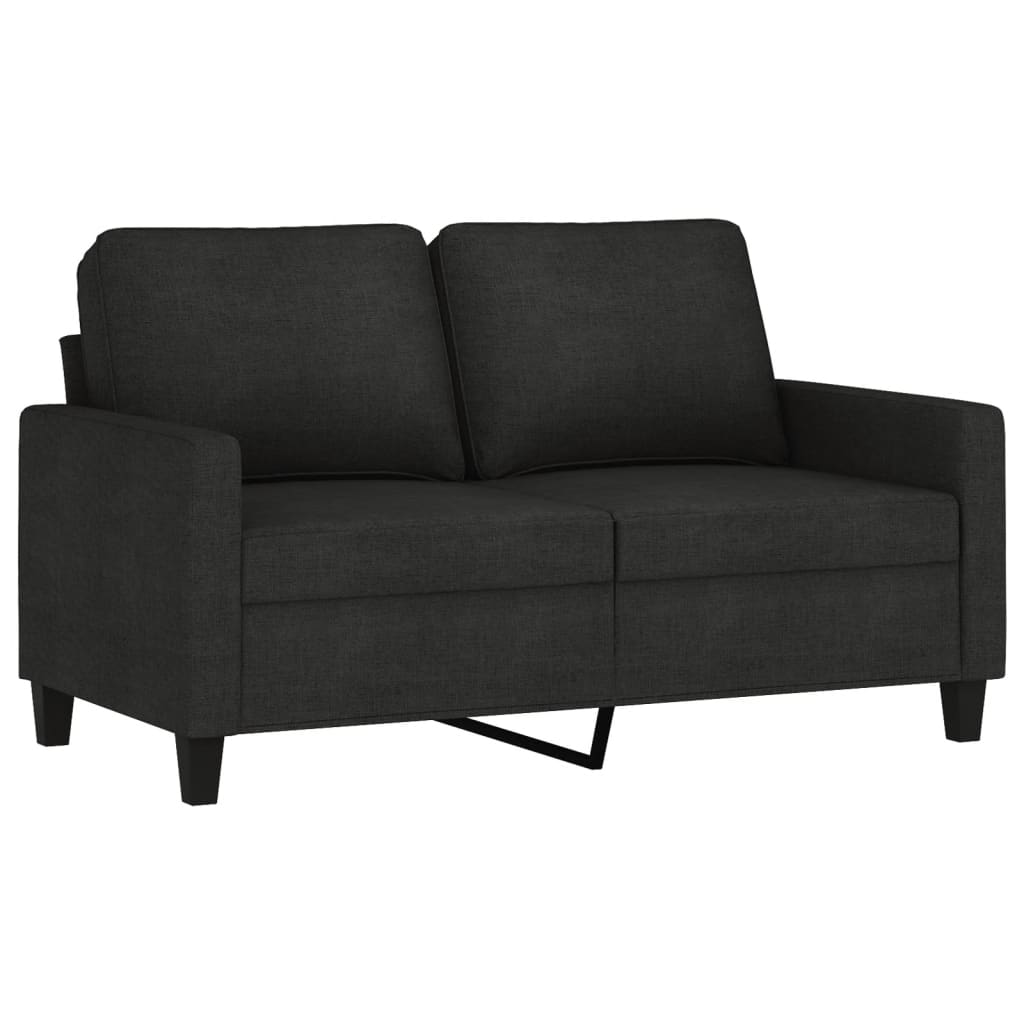 vidaXL 3-delige loungeset met kussens stof zwart afbeelding