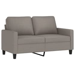 vidaXL 3-tlg. Sofagarnitur mit Kissen Taupe Stoff