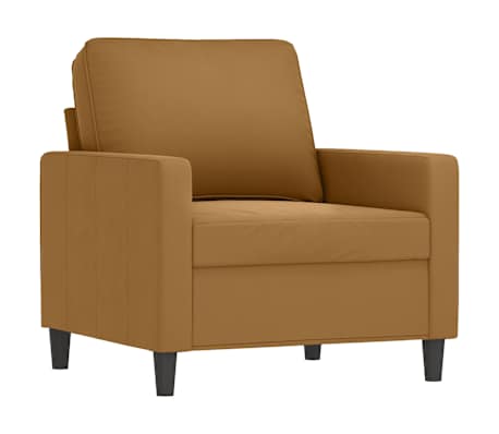 vidaXL Ensemble de canap&eacute;s 3 pcs avec coussins Marron Velours