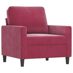 vidaXL 4 pcs conjunto de sof&aacute;s com almofad&otilde;es veludo vermelho tinto
