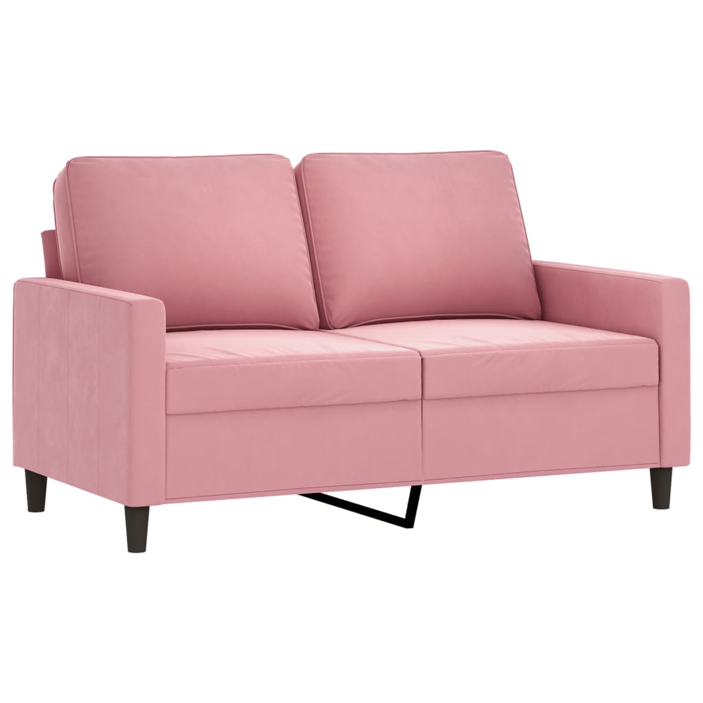 vidaXL 2-delige Loungeset met kussens fluweel roze