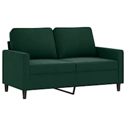 vidaXL Ensemble de canap&eacute;s 3 pcs avec coussins Vert fonc&eacute; Velours