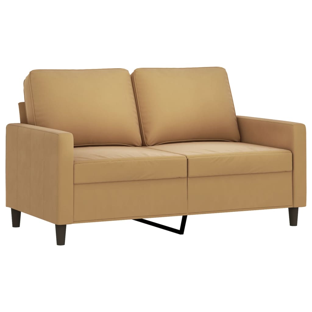 vidaXL 3-delige Loungeset met kussens fluweel bruin afbeelding