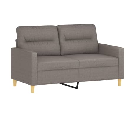 vidaXL 2-delige Loungeset met kussens stof taupe