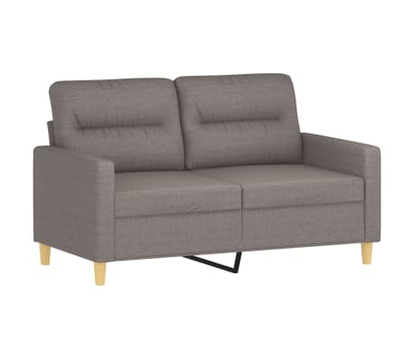 vidaXL 3-delige Loungeset met kussens stof taupe