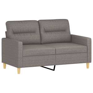 vidaXL 3-delige Loungeset met kussens stof taupe