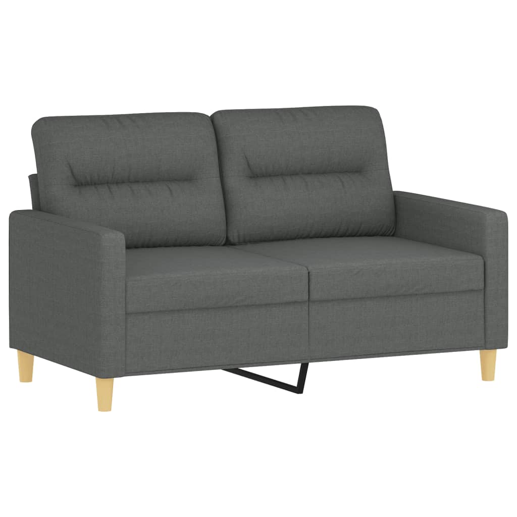 vidaXL 3-delige Loungeset met kussens stof donkergrijs afbeelding