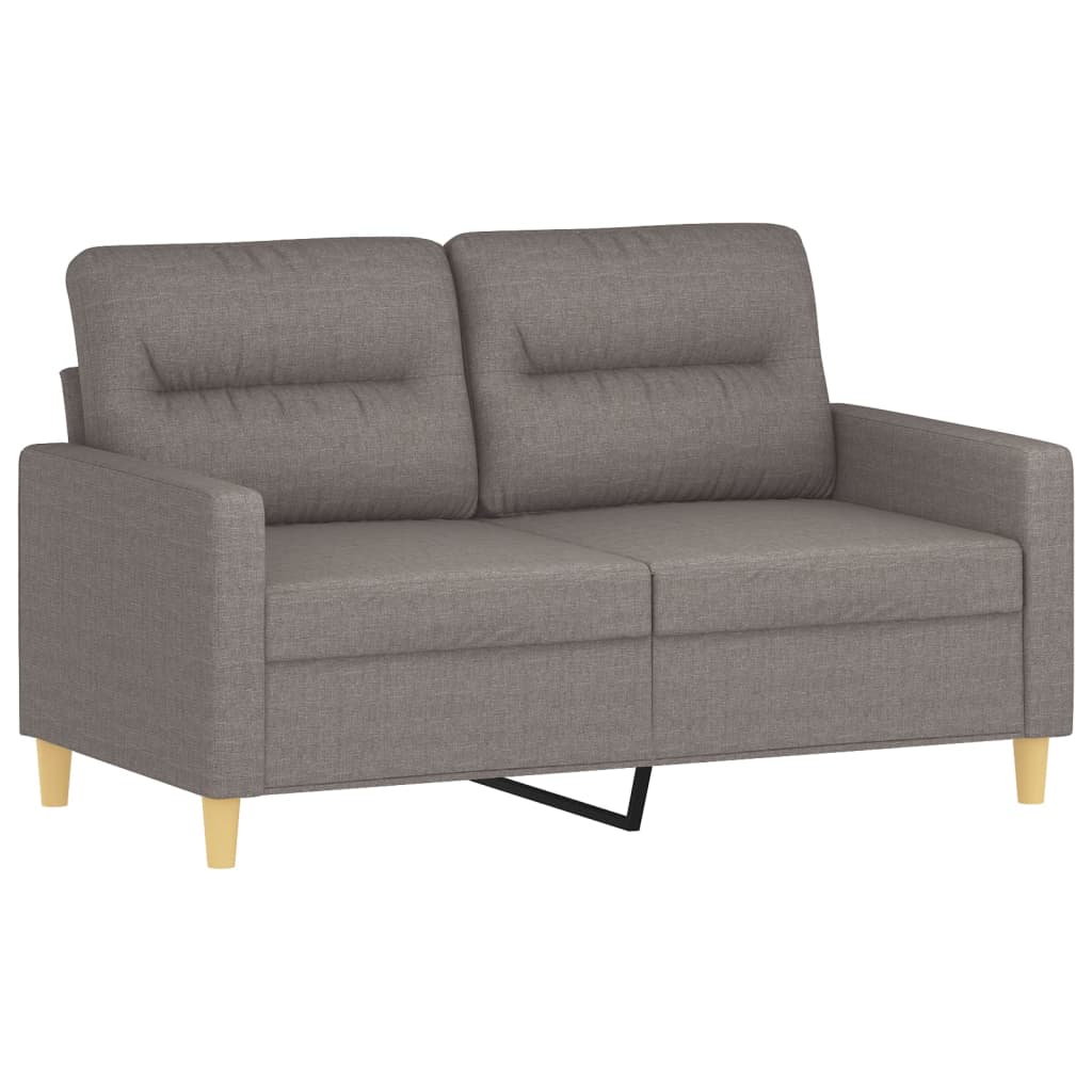 vidaXL 3-delige Loungeset met kussens stof taupe afbeelding