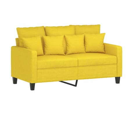 vidaXL 3-dijelni set sofa s jastucima svjetložuti od tkanine