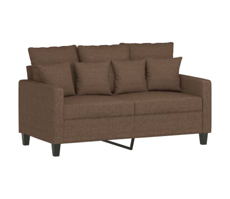 vidaXL Juego de sofás con cojines 2 piezas tela marrón