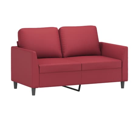 vidaXL 2-delige Loungeset met kussens kunstleer wijnrood
