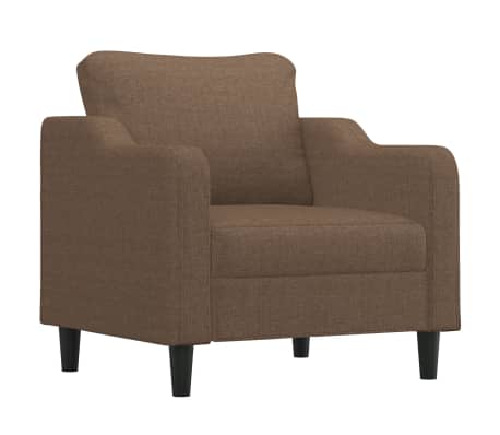vidaXL 4-delige Loungeset met kussens stof bruin