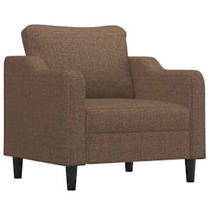 vidaXL 4-delige Loungeset met kussens stof bruin