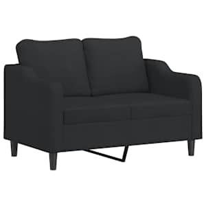 3dílná sedací souprava s poduškami černá textil - obrázek 3