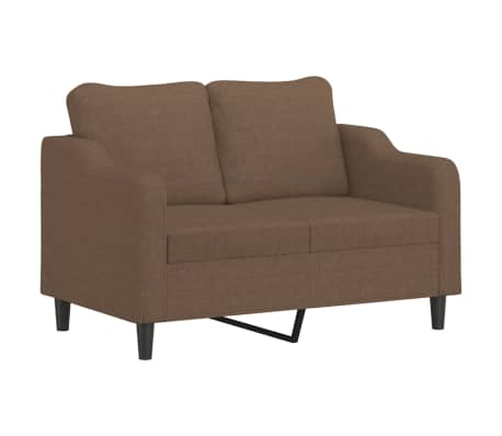 vidaXL 3 pcs conjunto de sof&aacute;s com almofadas tecido castanho