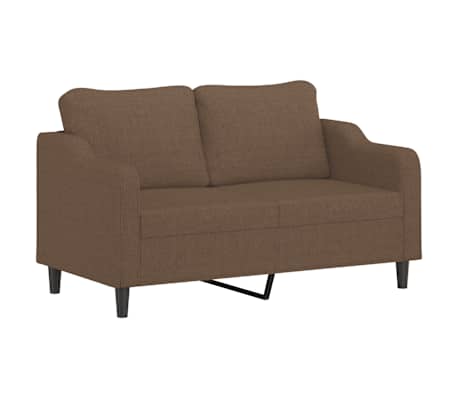 vidaXL 4-delige Loungeset met kussens stof bruin