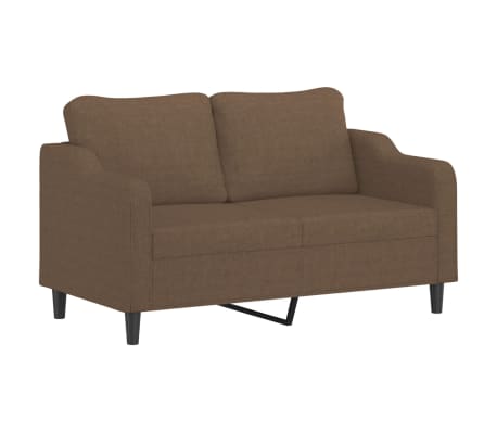 vidaXL Ensemble de canap&eacute;s 2 pcs avec coussins marron tissu