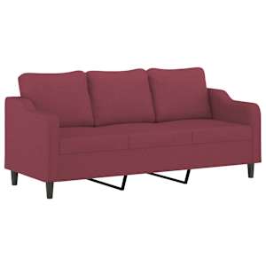2dílná sedací souprava s polštáři vínová textil - obrázek 4