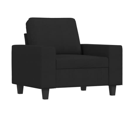 vidaXL 3-delige Loungeset stof zwart