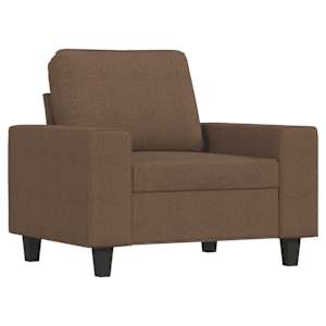 4dílná sedací souprava hnědá textil - obrázek 3