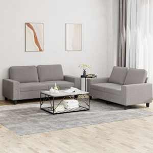 2dílná sedací souprava taupe textil - obrázek 1