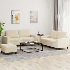 Sedežna garnitura 3-delna krem blago