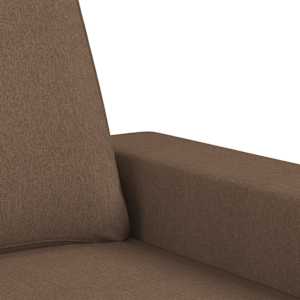 3dílná sedací souprava hnědá textil - obrázek 6