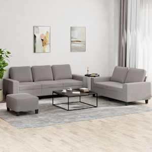 3dílná sedací souprava taupe textil - obrázek 1
