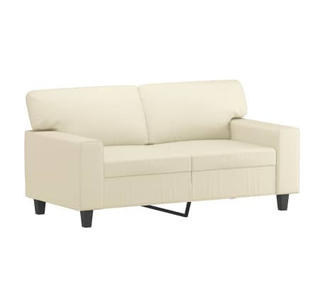 vidaXL 2-tlg. Sofagarnitur Creme Kunstleder