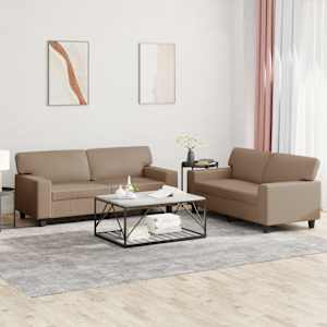 Sedežna garnitura 2-delna kapučino umetno usnje