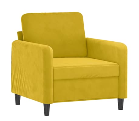 vidaXL 3-delige Loungeset fluweel geel