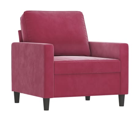 vidaXL Ensemble de canap&eacute;s 4 pcs rouge bordeaux velours