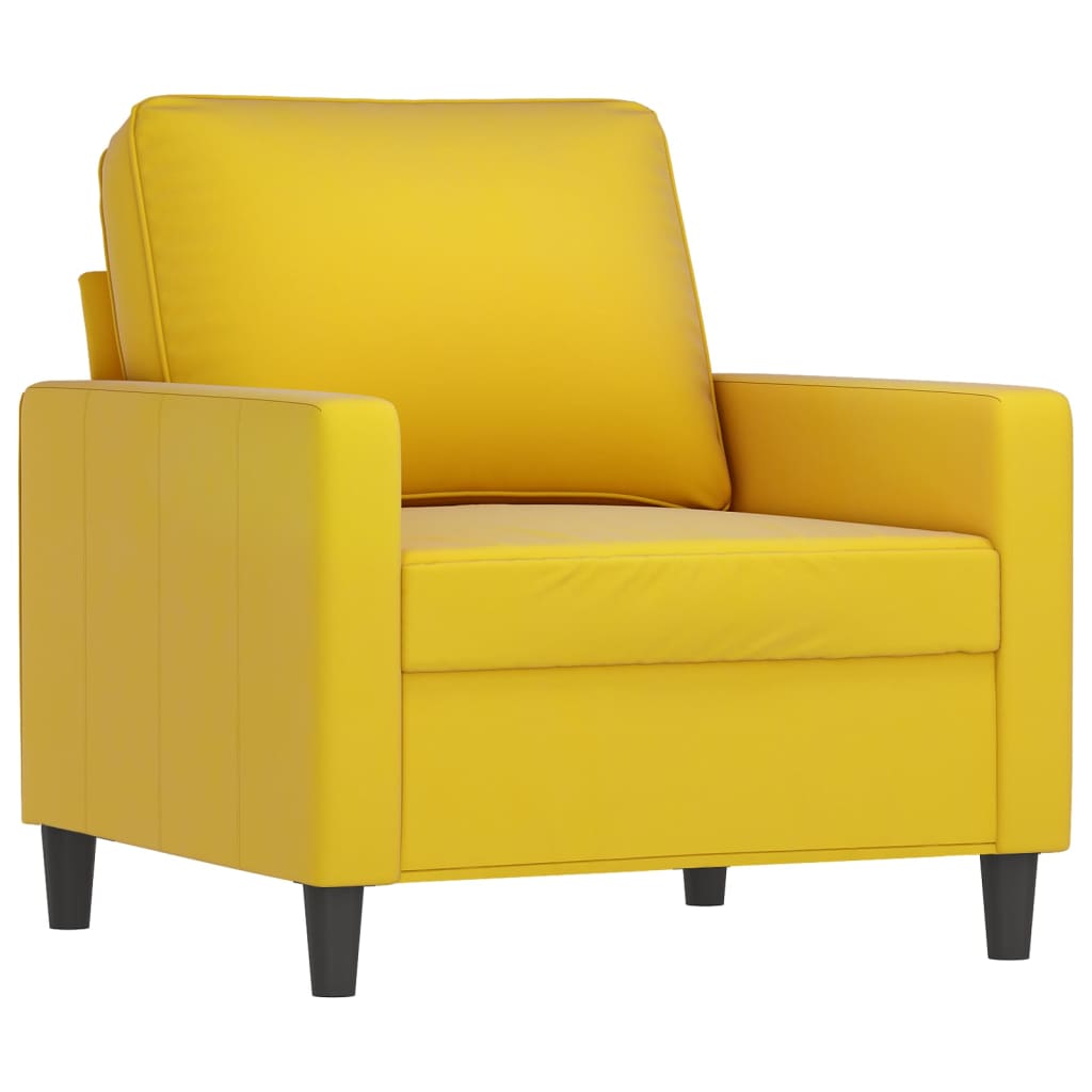 vidaXL 4-delige Loungeset met kussens fluweel geel afbeelding