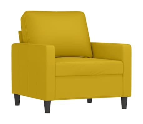 vidaXL 4-delige Loungeset met kussens fluweel geel