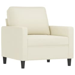 vidaXL 4-tlg. Sofagarnitur mit Kissen Creme Samt