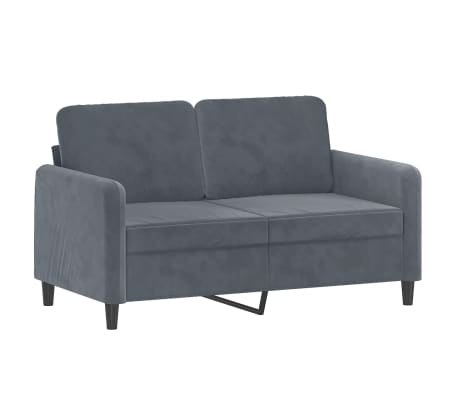 vidaXL 3-tlg. Sofagarnitur Dunkelgrau Samt