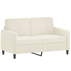 vidaXL Ensemble de canap&eacute;s 3 pcs cr&egrave;me velours