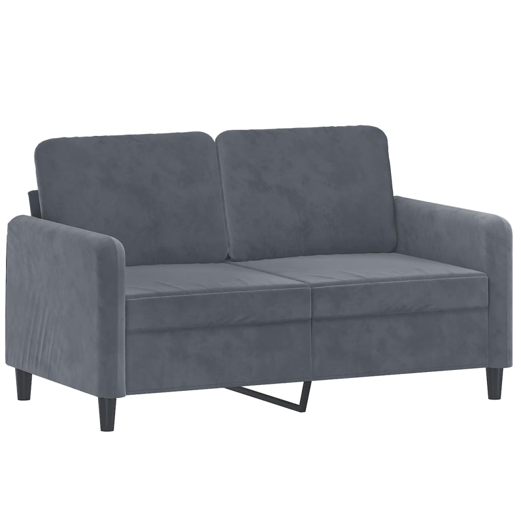 vidaXL 3-delige Loungeset fluweel donkergrijs afbeelding