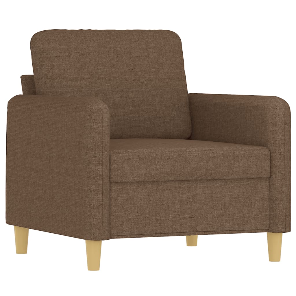 vidaXL 4-delige Loungeset met kussens stof bruin