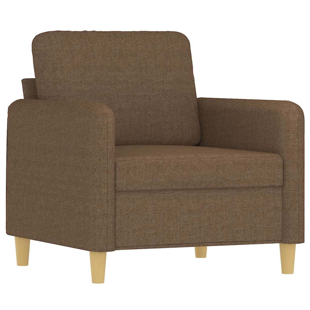 vidaXL 3-delige Loungeset met kussens stof bruin