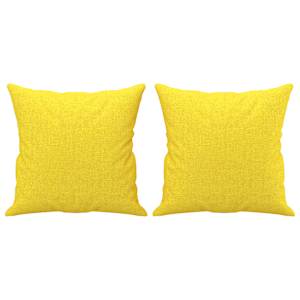 3dílná sedací souprava s polštáři světle žlutá textil - obrázek 7