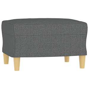4dílná sedací souprava s polštáři tmavě šedá textil - obrázek 6