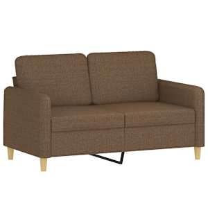 vidaXL 4-delige Loungeset met kussens stof bruin