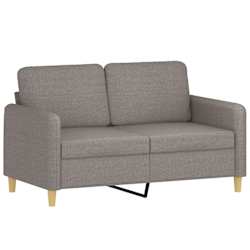vidaXL 3-tlg. Sofagarnitur mit Kissen Taupe Stoff