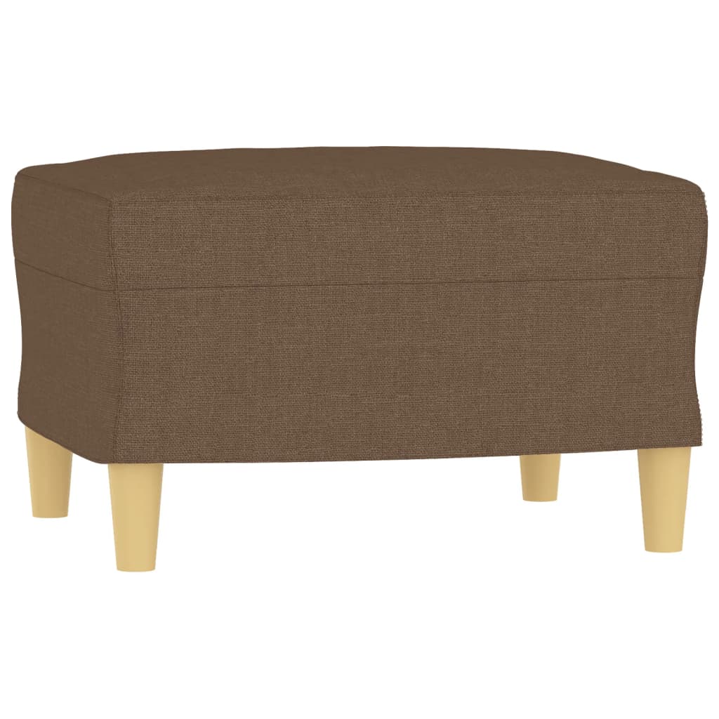 vidaXL 4-delige Loungeset met kussens stof bruin