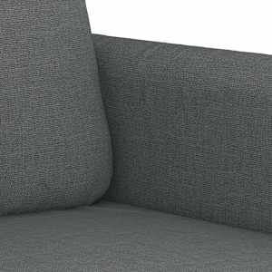 3dílná sedací souprava s polštáři tmavě šedá textil - obrázek 7
