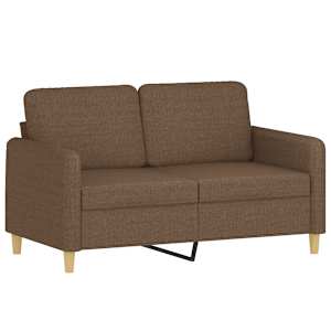 vidaXL 3-delige Loungeset met kussens stof bruin
